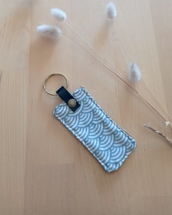Porte clés tissu UPCYCLE Sushi gris