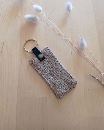 Porte clés tissu UPCYCLE Sushi gris – Image 2