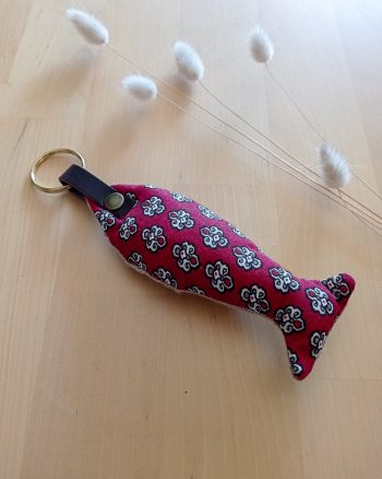 Porte clés en tissu LA SARDINE Maillane Rouge