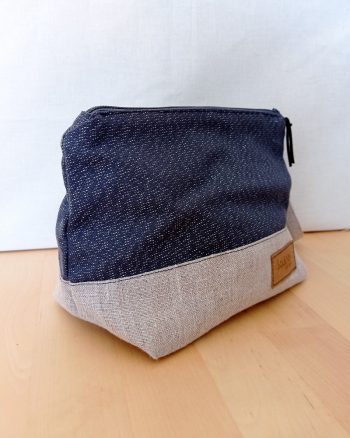 Trousse de maquillage RAJA Coton gris Lurex et Lin – Image 4