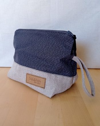 Trousse de maquillage RAJA Coton gris Lurex et Lin – Image 5