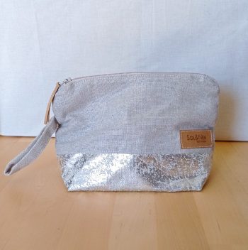 Trousse de maquillage RAJA Lin irisé et Coton brillant – Image 2