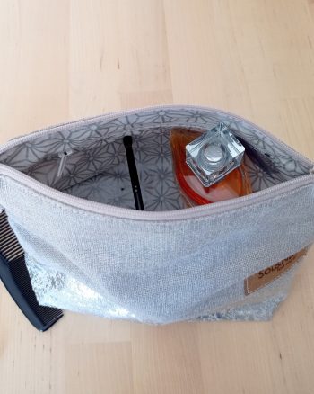 Trousse de maquillage RAJA Lin irisé et Coton brillant – Image 6