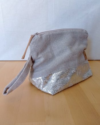 Trousse de maquillage RAJA Lin irisé et Coton brillant – Image 4