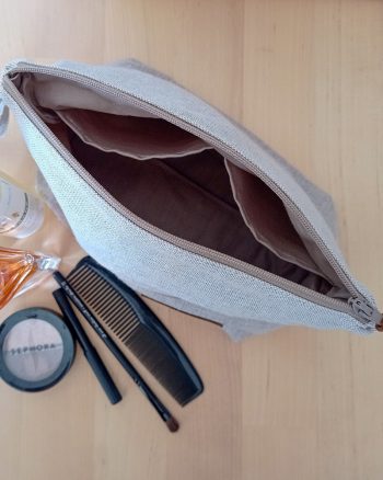 Trousse de maquillage RAJA Coton beige Lurex et Lin – Image 7