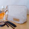 Trousse de maquillage RAJA Coton beige Lurex et Lin