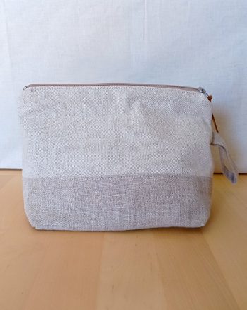 Trousse de maquillage RAJA Coton beige Lurex et Lin – Image 3