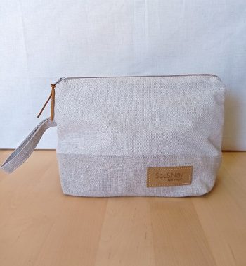 Trousse de maquillage RAJA Coton beige Lurex et Lin – Image 2