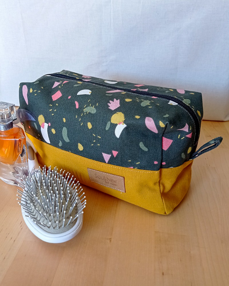 Trousse de toilette SIENNA Arty kaki moutarde
