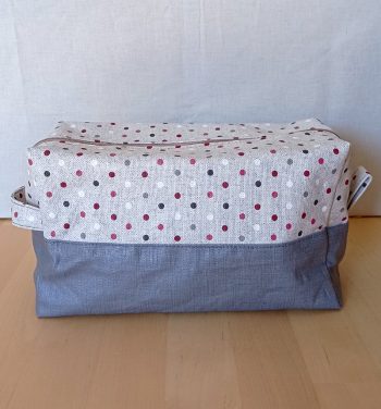 Trousse de toilette enduite SIENNA Dotty multico gris – Image 3