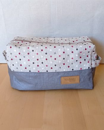 Trousse de toilette enduite SIENNA Dotty multico gris – Image 2