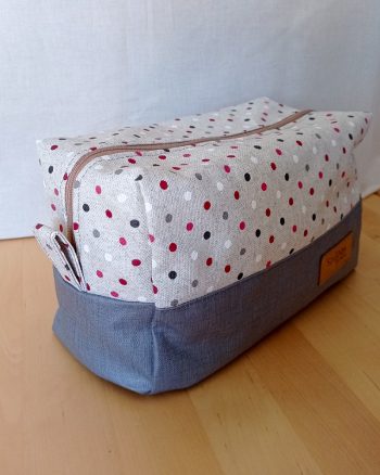 Trousse de toilette enduite SIENNA Dotty multico gris – Image 4