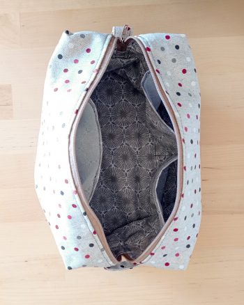 Trousse de toilette enduite SIENNA Dotty multico gris – Image 7