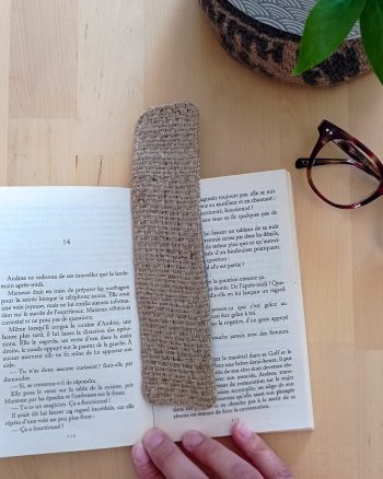 Marque page en tissu UPCYCLE Sushi gris – Image 2
