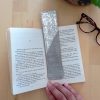 Marque page en tissu UPCYCLE Lin irisé Coton brillant argent