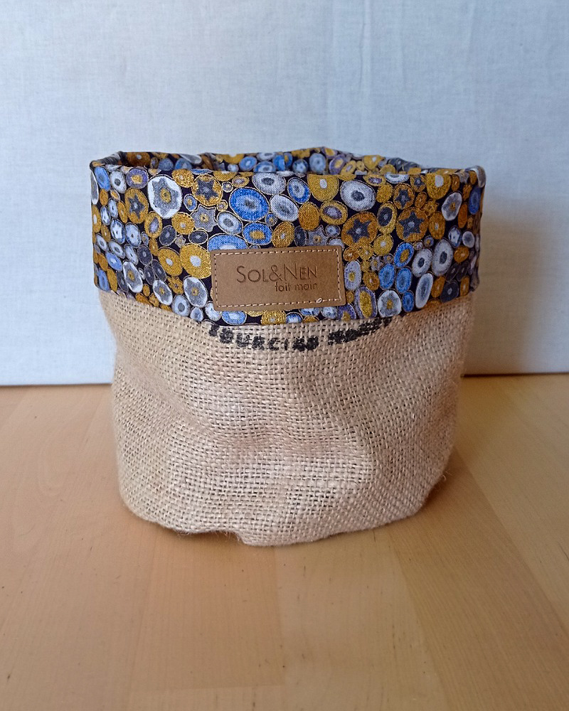 Panier de rangement CELESTE Toile de Jute / Klimt