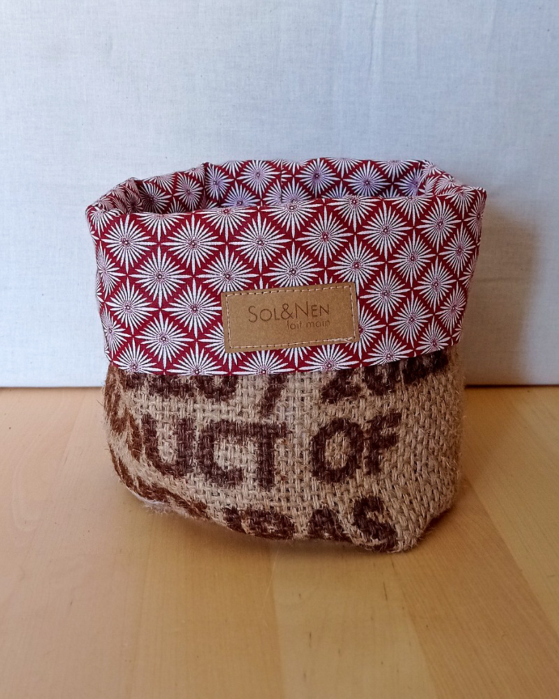 Panier de rangement CELESTE Toile de Jute / Oriental brique