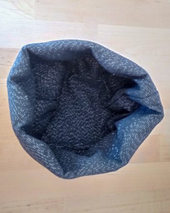 Panier de rangement CELESTE Toile de Jute / Coton lurex ardoise – Image 4