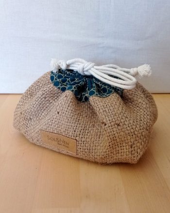 Corbeille / Sac à pain DIVA Cannage Bleu pétrole – Image 7