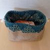 Corbeille / Sac à pain DIVA Cannage Bleu pétrole – Image 3