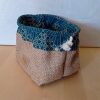 Corbeille / Sac à pain DIVA Cannage Bleu pétrole – Image 4
