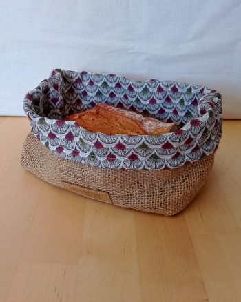 Corbeille / Sac à pain DIVA Plumes de Paon