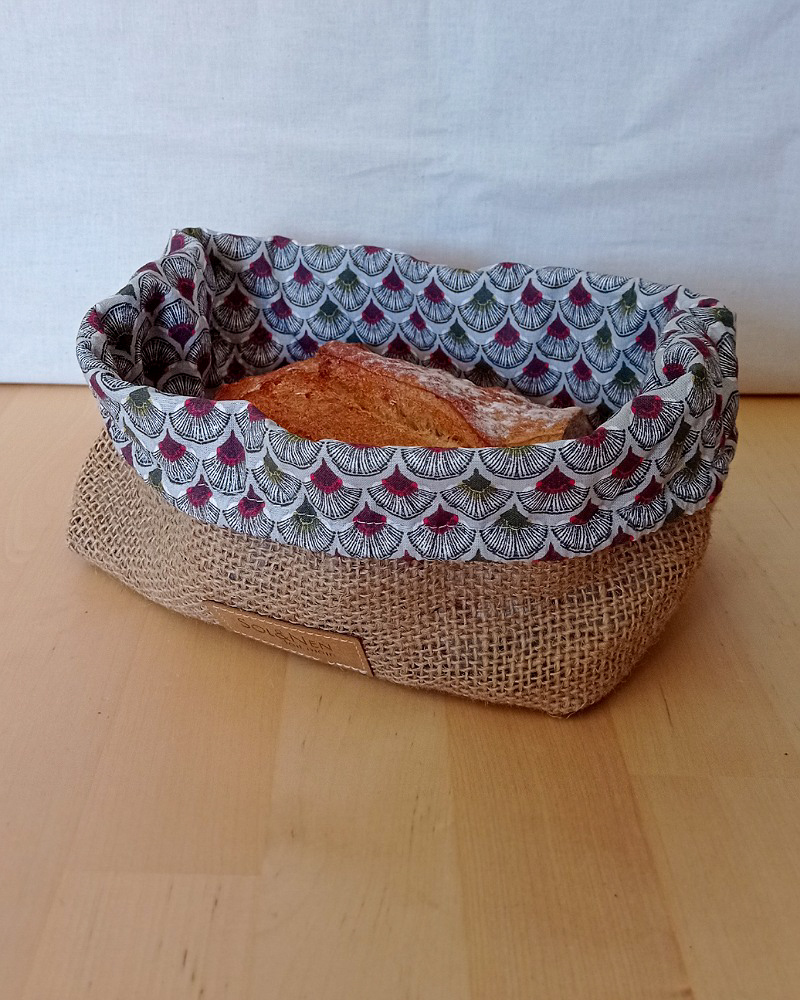 Corbeille / Sac à pain DIVA Plumes de Paon