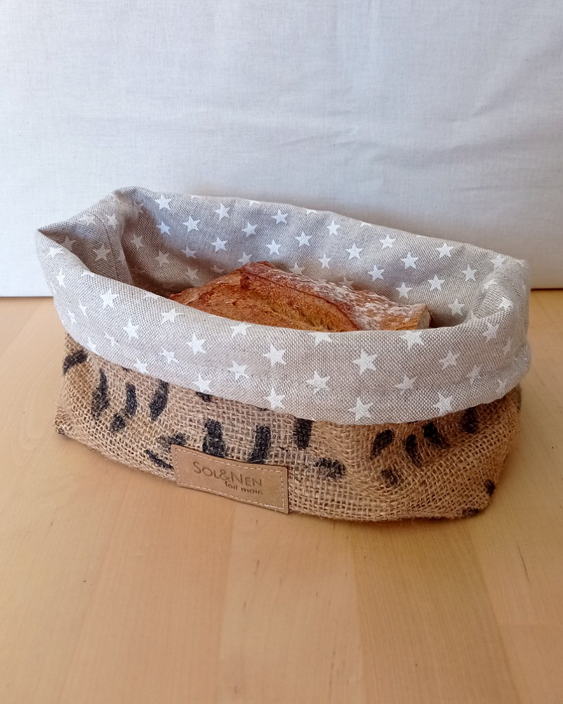 Corbeille / Sac à pain DIVA Etoiles blanches