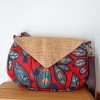 Sac besace Demi-lune ELSA Fleurs rouge – Image 2