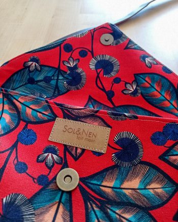 Sac besace Demi-lune ELSA Fleurs rouge – Image 5