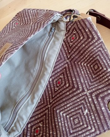 Sac besace Demi-lune ELSA Ethnik marron – Image 6
