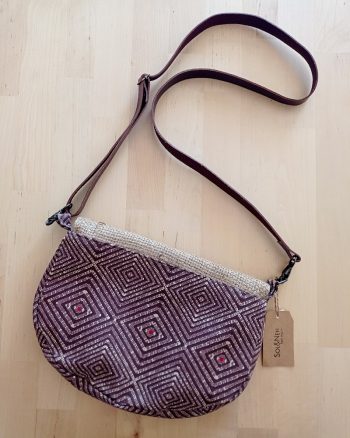 Sac besace Demi-lune ELSA Ethnik marron – Image 3