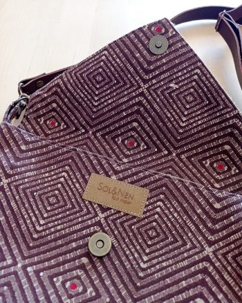 Sac besace Demi-lune ELSA Ethnik marron – Image 5