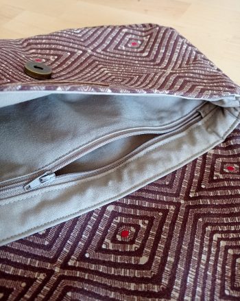 Sac besace Demi-lune ELSA Ethnik marron – Image 7