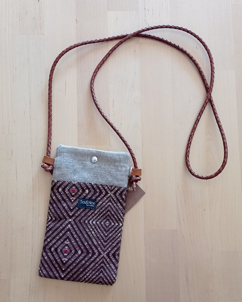 Pochette smartphone SONIA Ethnik marron