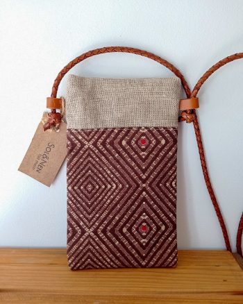 Pochette smartphone SONIA Ethnik marron – Image 3