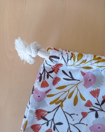 Sac de rangement en tissu PRISSY Grues fleuries – Image 3