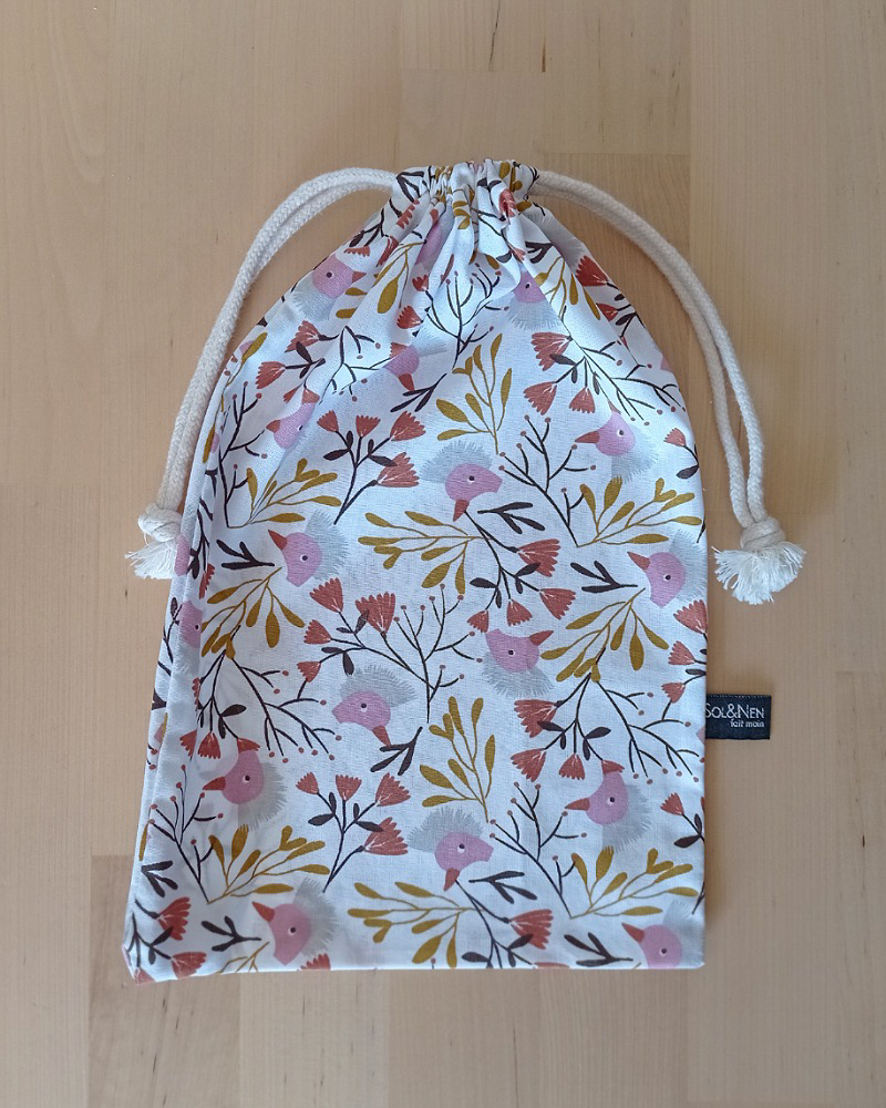 Sac de rangement en tissu PRISSY Grues fleuries