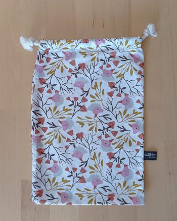 Sac de rangement en tissu PRISSY Grues fleuries – Image 2