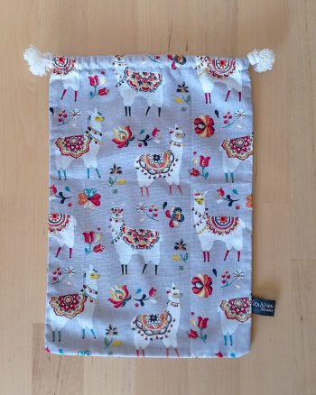 Sac de rangement en tissu PRISSY Lamas fond gris – Image 2