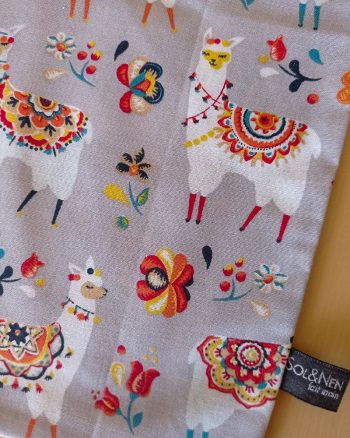 Sac de rangement en tissu PRISSY Lamas fond gris – Image 4