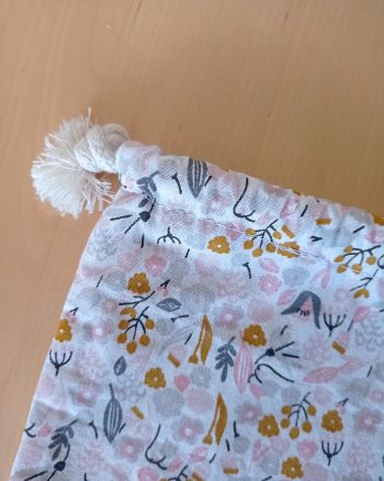 Sac de rangement en tissu PRISSY Fleurs poétiques Roses – Image 3