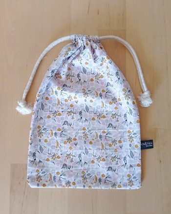 Sac de rangement en tissu PRISSY Fleurs poétiques Roses