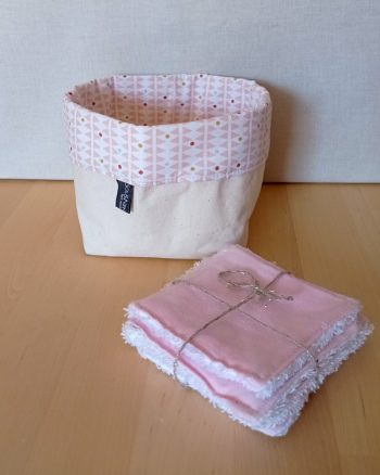 Panier pour lingettes coton lavables – Image 2