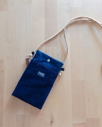 Pochette smartphone SONIA Velours Bleu marine – Image 4