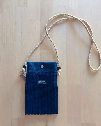 Pochette smartphone SONIA Velours Bleu marine – Image 3