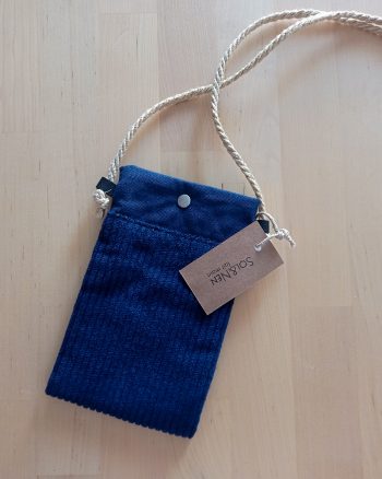 Pochette smartphone SONIA Velours Bleu marine – Image 2