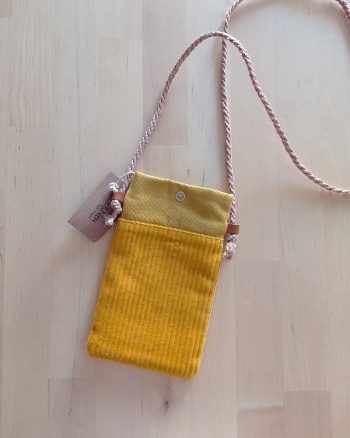 Pochette smartphone SONIA Velours Moutarde – Image 4