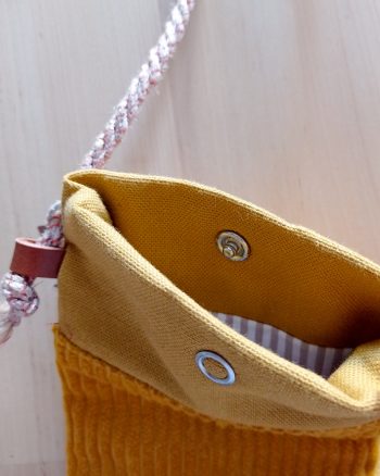 Pochette smartphone SONIA Velours Moutarde – Image 6