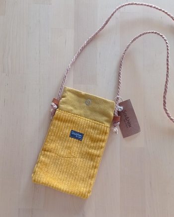 Pochette smartphone SONIA Velours Moutarde – Image 2